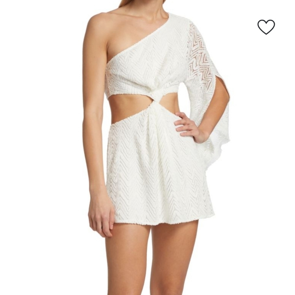 Ramy Brook Lace Henrietta Cutout One Shoulder Dress Size M NWT Festival - Picture 3 of 15